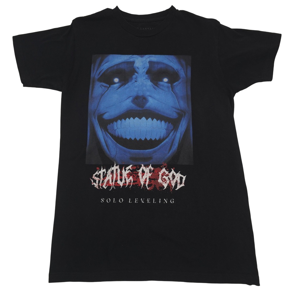 Solo Leveling Mens Statue of God Graphic T-Shirt Size Medium